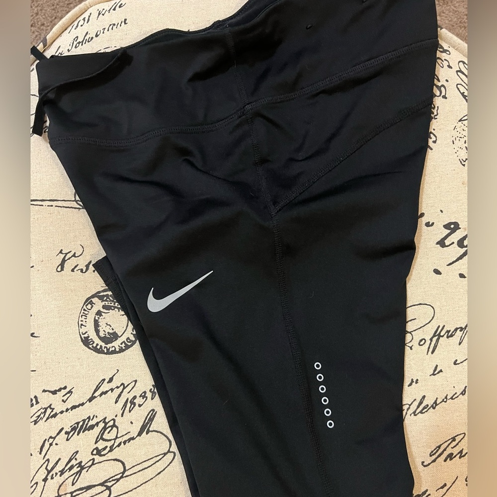 Nike Fit Dry Active Pants Women's Sports vented Legings Running BLACK Size S